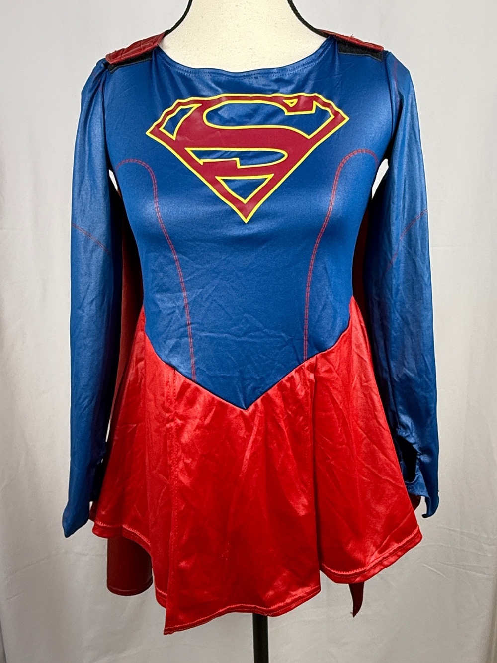 Rubie's DC Comics Supergirl Costume Girls M Dress Cape Belt Halloween Superhero